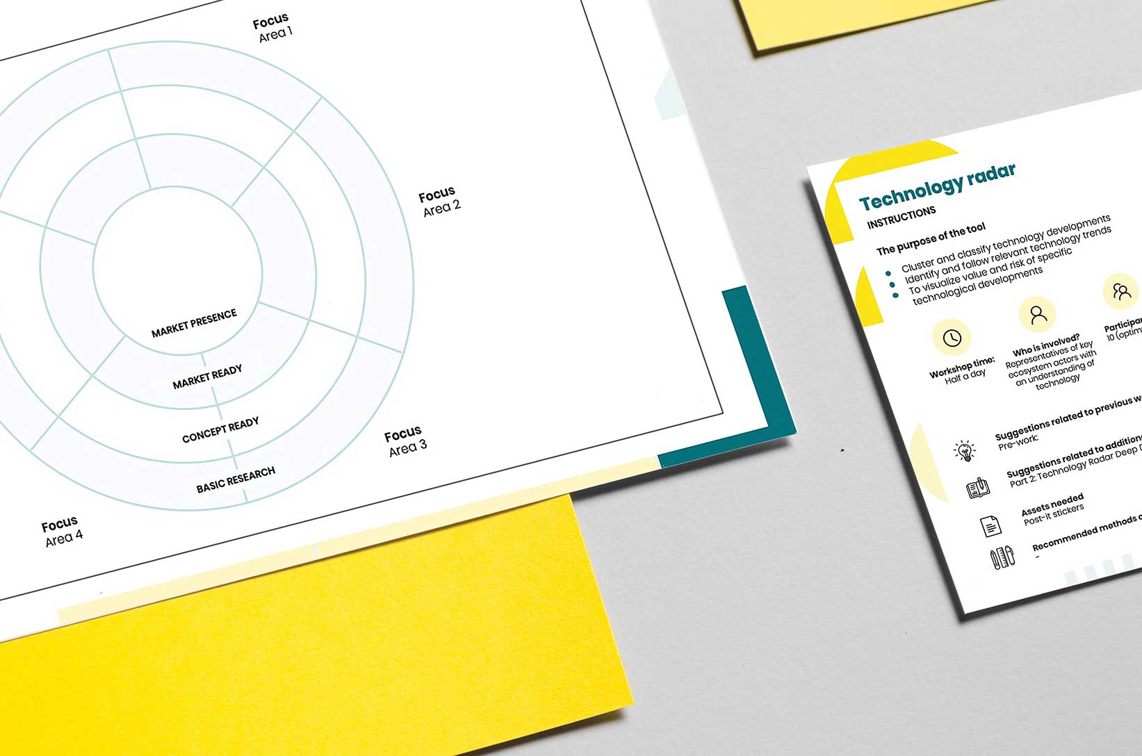 Tech radar tool helps you to identify and follow relevant technology trends. It visualizes value and risk of specific technological developments.